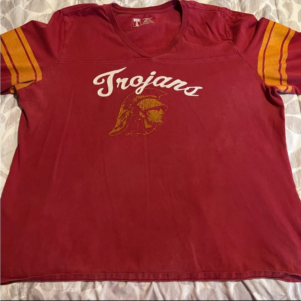 USC Trojans • 2x • red and gold 3/4 sleeve shirt